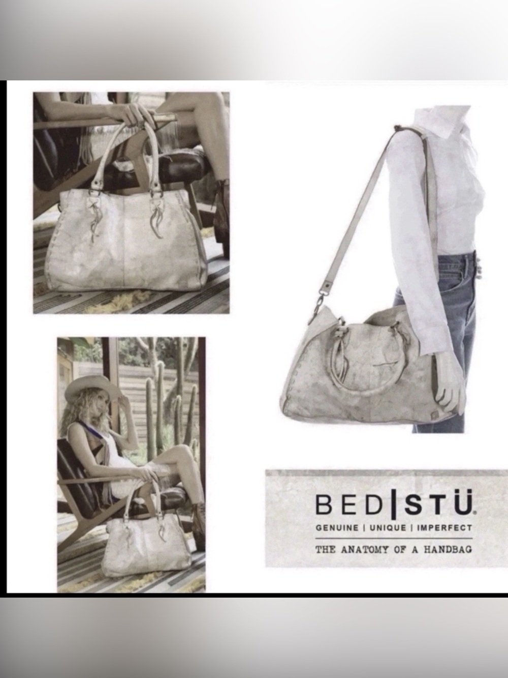NWT Bed Stu Leather Rockaway Shoulder Crossbody Bag Tote Nectar Lux MSPR $345 - Picture 16 of 16